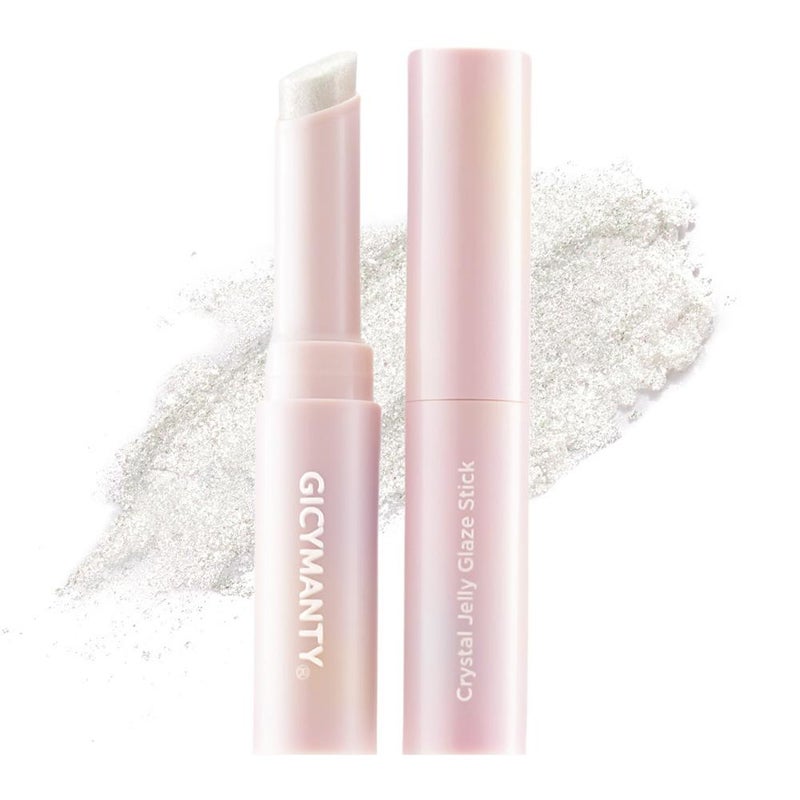 Jelly Eyeshadow Stick with Starlight Pearl Shimmer Eyeshadow Pencil for Highlighting and Brightening Under-Eye Area
